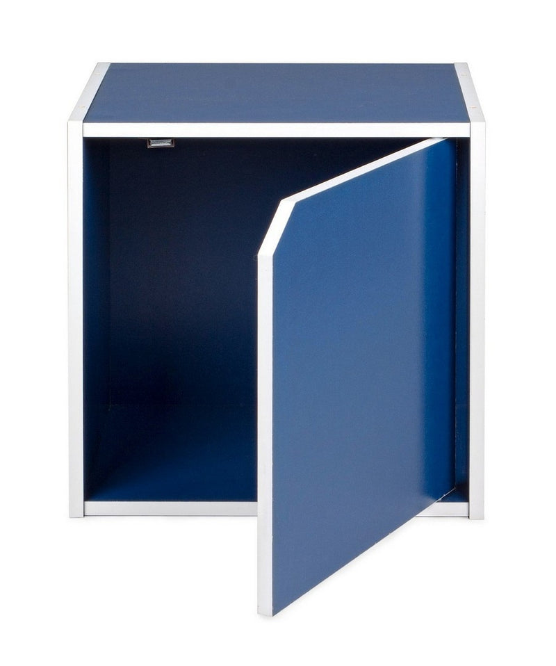 Cabinet modular din MDF, cu 1 usa, Composite Albastru Inchis / Alb, l35xA29,2xH35 cm (4)