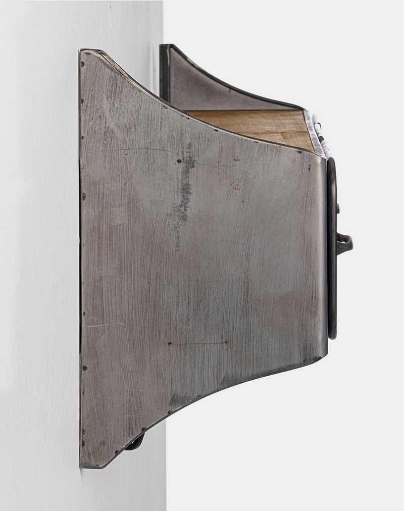 Cabinet suspendat din lemn de pin si metal, cu 3 sertare, Store Natural / Gri, l83xA20xH30,7 cm (5)
