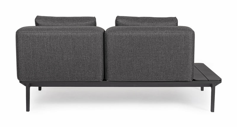 Canapea fixa pentru gradina / terasa, din aluminiu, cu perne detasabile tapitate cu stofa, 2 locuri, Matrix Antracit, l174xA99xH73 cm (7)