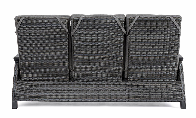 Canapea Recliner pentru gradina / terasa, din aluminiu si fibre sintetice, 3 locuri, Britton JX55 Antracit, l194,5xA83xH103 cm (8)