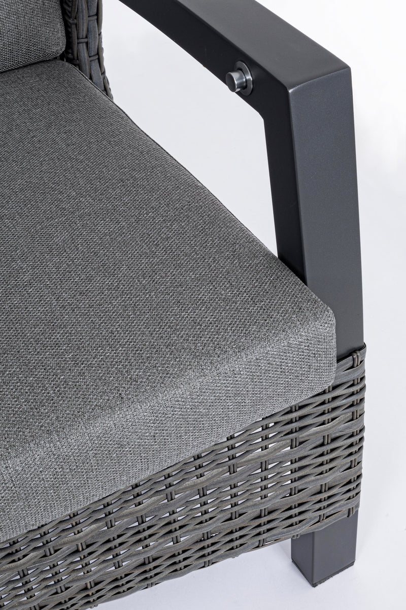 Canapea Recliner pentru gradina / terasa, din aluminiu si fibre sintetice, 3 locuri, Britton JX55 Antracit, l194,5xA83xH103 cm (11)