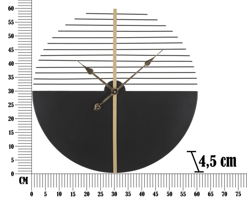 Ceas de perete Glam Stick Negru / Auriu, Ø60 cm (5)