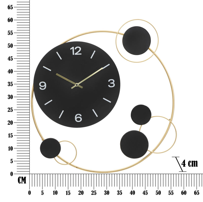 Ceas de perete Globe Negru / Auriu, L57xl60 cm (5)