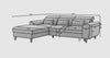 Coltar Extensibil Fobleros Plus Velvet Maro Inchis cu Lada de Depozitare, Sezlong pe Stanga, Tetiere Reglabile, l267xA196xH83-100 cm (11)
