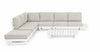 Coltar modular pentru gradina / terasa, din aluminiu, cu perne detasabile, Infinity Alb, l253xA172xH80 cm (11)