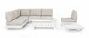 Coltar modular pentru gradina / terasa, din aluminiu, cu perne detasabile, Infinity Alb, l253xA172xH80 cm (4)