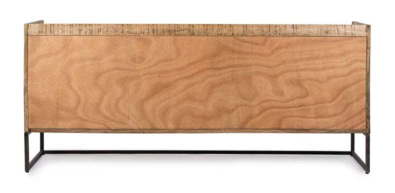 Comoda din lemn de mango, marmura si metal, cu 3 usi Lambeth Natural, l175xA45xH75 cm (7)