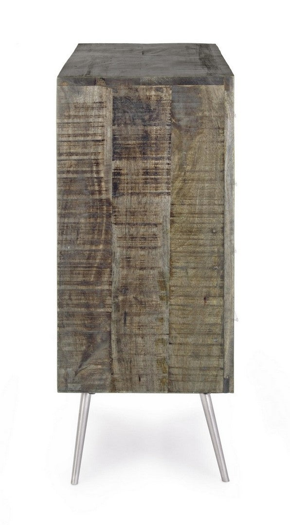 Comoda din lemn de mango si metal, cu 4 sertare Norwood Natural, l85xA35xH85 cm (3)