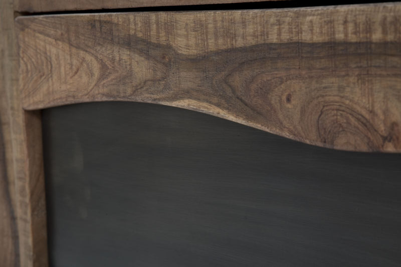 Comoda din lemn de salcam si metal, cu 2 sertare si 2 usi, Yellowstone Large Natural, l175xA40xH80 cm (7)
