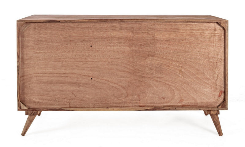 Comoda din lemn de Sheesham, cu 3 sertare si 3 usi Kant Natural, l132xA40xH77 cm (3)