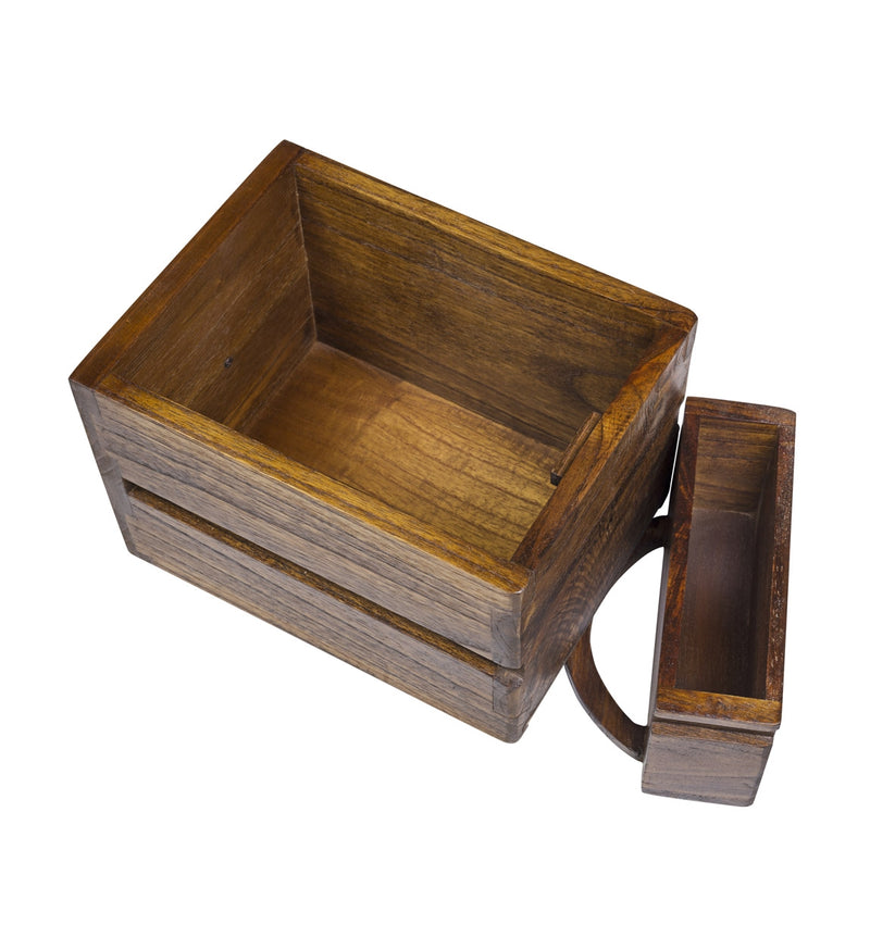 Comoda din lemn si furnir, cu 18 sertare, Valentine Alb / Nuc, l100xA40xH145 cm (7)