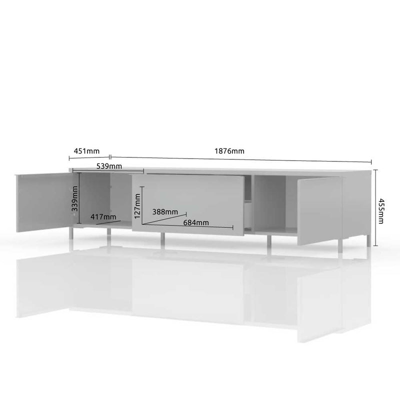 Set de mobila living din pal, cu LED inclus, 6 piese Onyx Antracit / Nuc Pacific (13)