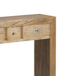 Consola din lemn si furnir, cu 3 sertare, Merapi Natural, l100xA30xH80 cm (2)