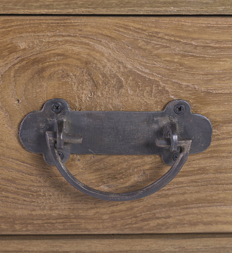Consola din lemn cu 3 sertare, Teak Anne Large Natural, l140xA40xH80 cm (6)