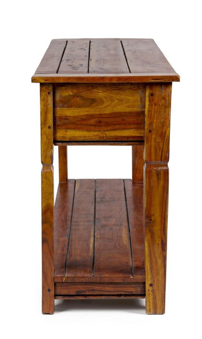 Consola din lemn de salcam, cu 4 sertare, Chateaux Natural, l150xA45xH78 cm (2)