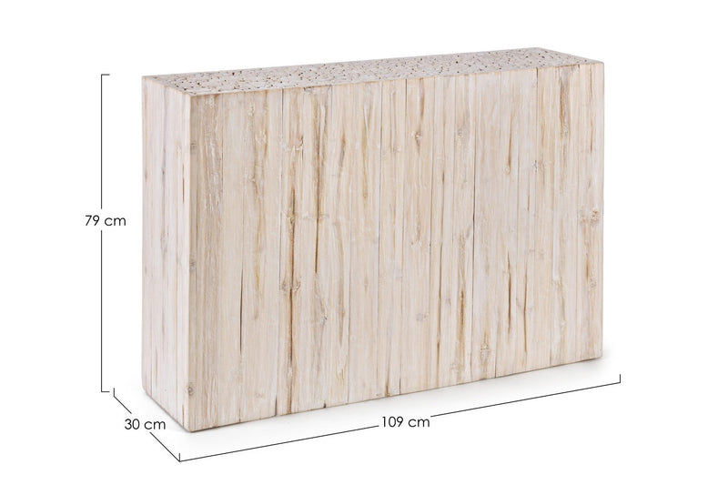 Consola din lemn de tec, Ermitas Natur, l109xA30xH79 cm (7)
