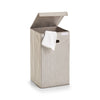 Cos pentru rufe cu capac, Fleece, Beige Stripes, l32xA32xH57 cm (1)
