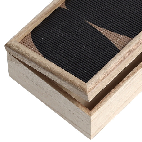Cutie pentru depozitare cu capac, din lemn, Black Mosaic Large Natural, L24xl16xH8,5 cm (1)