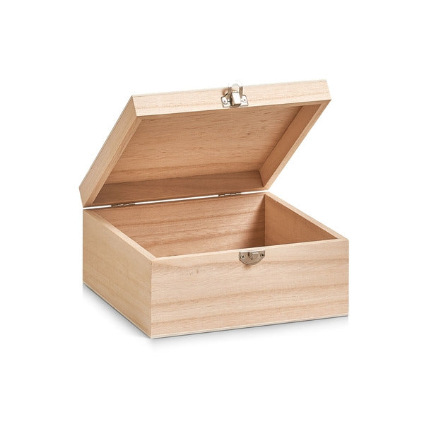 Cutie pentru depozitare cu capac, din lemn, Storage Small Natural, L20xl20xH9,5 cm (2)