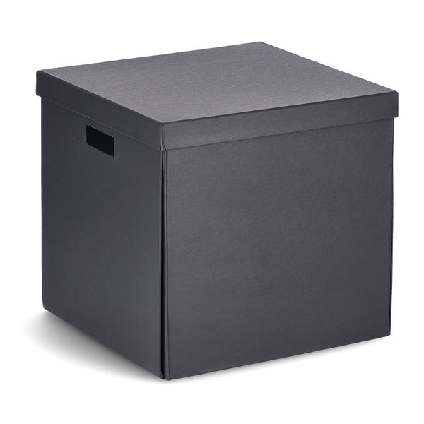 Cutie pentru depozitare, din carton reciclat, Fold Large Negru, L33,5xl33xH32 cm