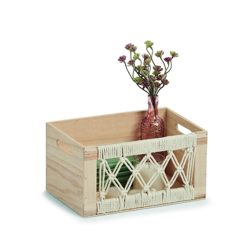 Cutie pentru depozitare din lemn, Boho Natural, L30xl20xH16 cm (1)