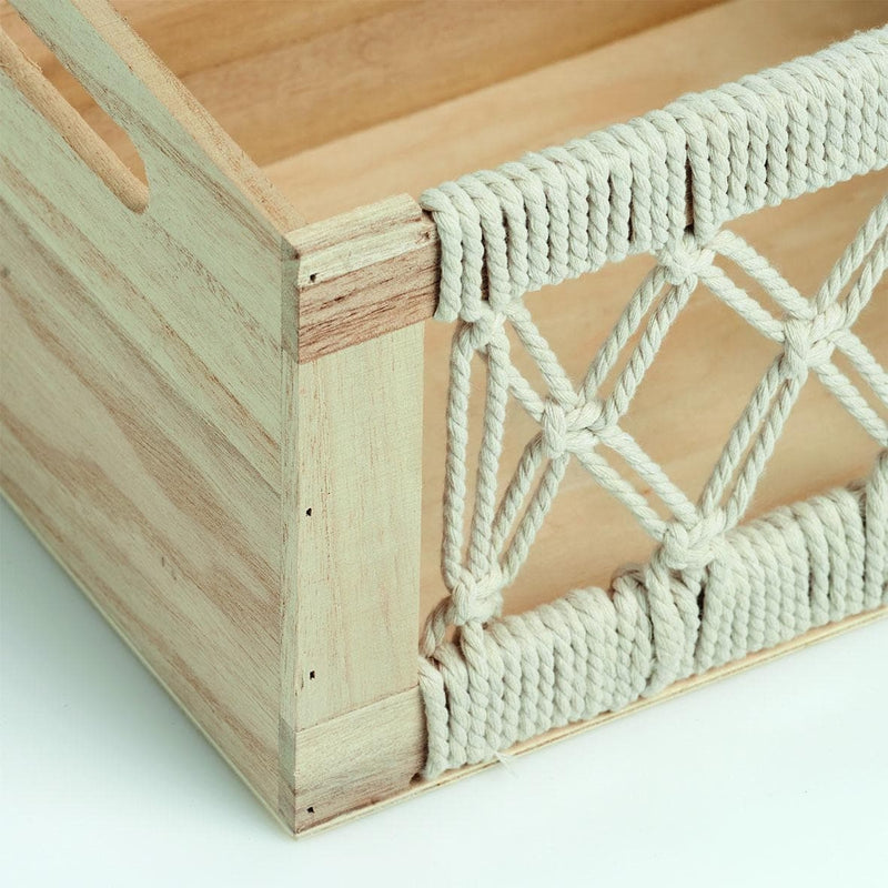 Cutie pentru depozitare din lemn, Boho Natural, L30xl20xH16 cm (4)