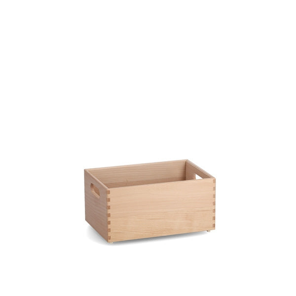 Cutie pentru depozitare, din lemn de fag, Stack Rectangle Small Natural, L30xl20xH15 cm