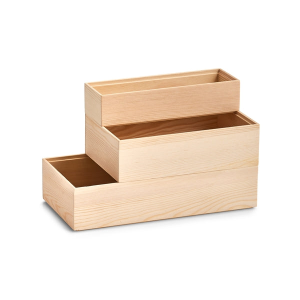 Cutie pentru depozitare, din lemn de pin, Order Rectangle Small Natural, L23xl7,5xH5 cm (2)
