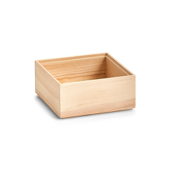 Cutie pentru depozitare, din lemn de pin, Order Square Natural, L15xl15xH7 cm