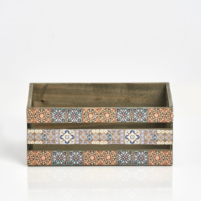 Cutie pentru depozitare din lemn Mosaic Multicolor, L32xl22xH13,5 cm (1)