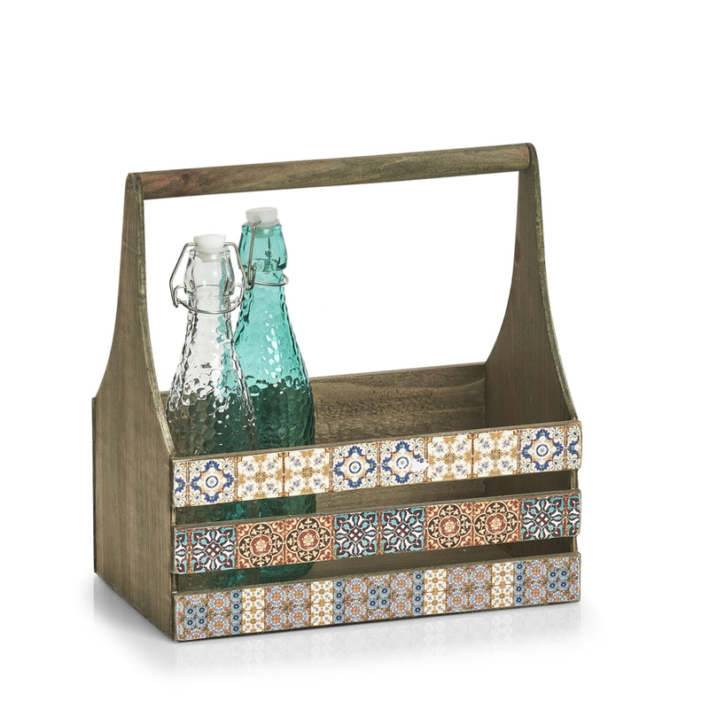 Cutie pentru depozitare din lemn Mosaic Tall Multicolor, L31xl19xH32 cm (4)