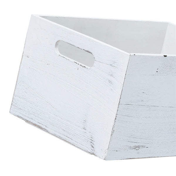 Cutie pentru depozitare, din lemn, Rustic Small Alb Antichizat, L30xl20xH15,5 cm (2)