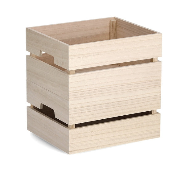 Cutie suprapozabila pentru depozitare, din lemn de Paulownia, Utility Natural, L28xl24xH14,5 cm (1)