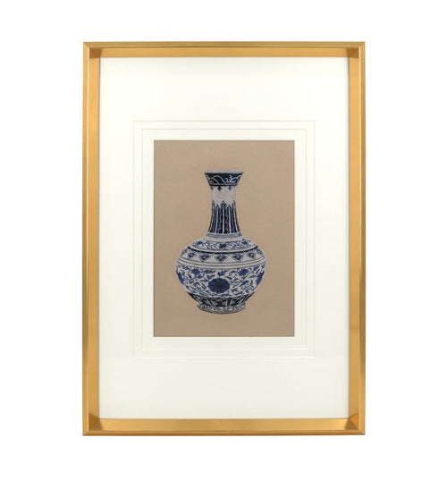 Decoratiune de perete, Diana Vessel Bleu / Auriu, 50 x 70 cm