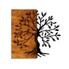 Asir Decoratiune de perete, din lemn si metal, Agac Nuc / Negru, l58xA3xH58 cm