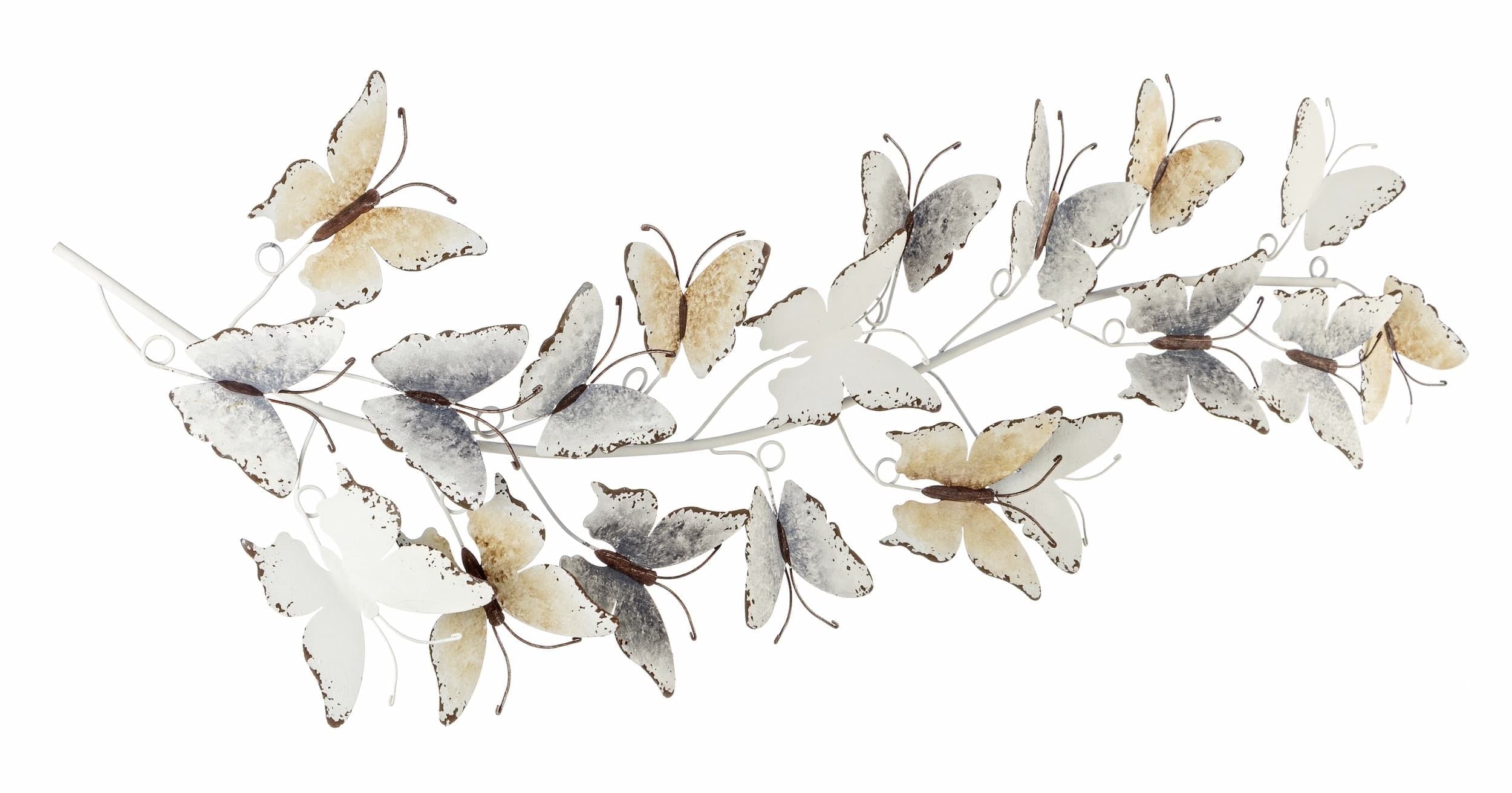 Decoratiune de perete din metal, Mariposa S Multicolor, l28,5xA6,5xH101 cm