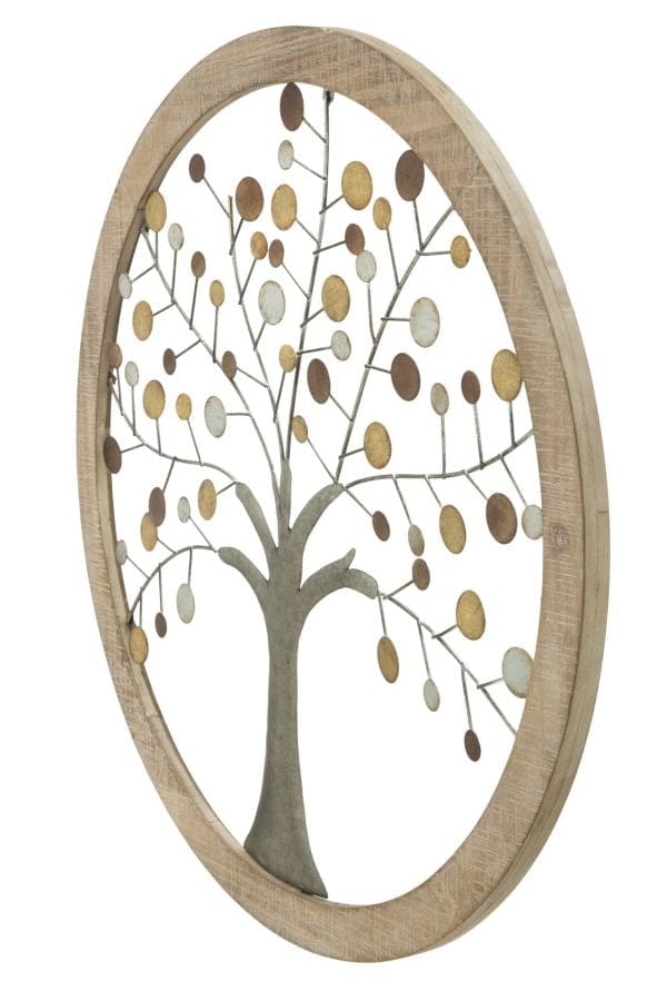 Decoratiune de perete Life Tree I Natural, Ø59 cm (2)