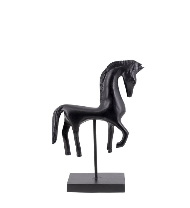 Moycor Decoratiune din lemn, Horse Negru, l28xA13xH45 cm