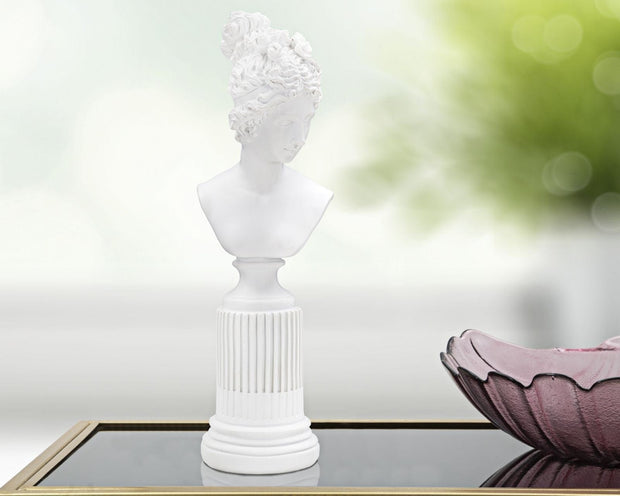 Mauro Ferretti Decoratiune din polirasina Statua Woman Alb, L11xl10,5xH35,5 cm