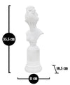 Mauro Ferretti Decoratiune din polirasina Statua Woman Alb, L11xl10,5xH35,5 cm