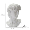 Mauro Ferretti Decoratiune din rasina Ancient Head Sculpture Alb, L44xl35,5xH60 cm