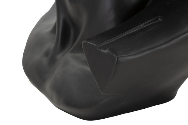 Mauro Ferretti Decoratiune din rasina Ancient Head Sculpture Negru, L44xl35,5xH60 cm