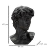 Mauro Ferretti Decoratiune din rasina Ancient Head Sculpture Negru, L44xl35,5xH60 cm