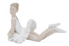 Mauro Ferretti Decoratiune din rasina Ballerina Layng Alb / Nude, l12xA7,5xH11 cm
