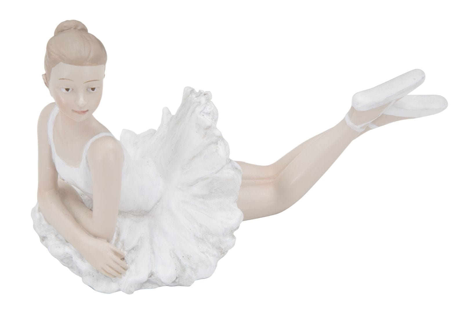 Mauro Ferretti Decoratiune din rasina Ballerina Layng Alb / Nude, l12xA7,5xH11 cm
