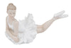 Mauro Ferretti Decoratiune din rasina Ballerina Layng Alb / Nude, l12xA7,5xH11 cm