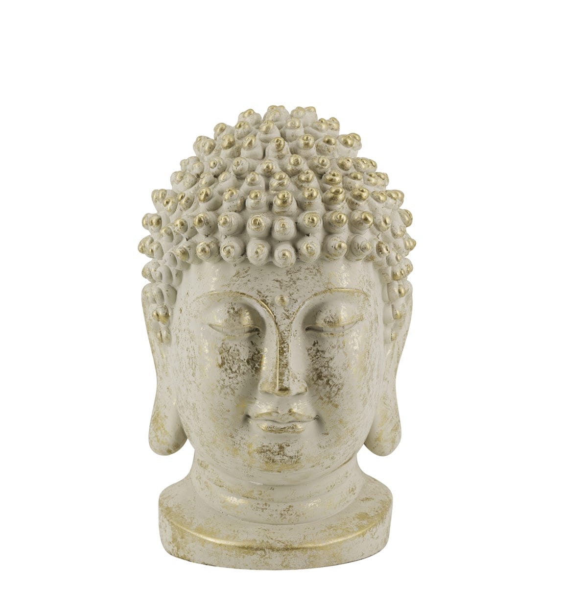 Moycor Decoratiune din rasina, Buddha Head Auriu, L35xl30xH50 cm