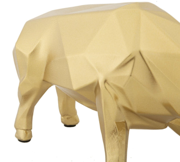 Mauro Ferretti Decoratiune din rasina Bull Auriu, L19,5xl9,9xH10,6 cm