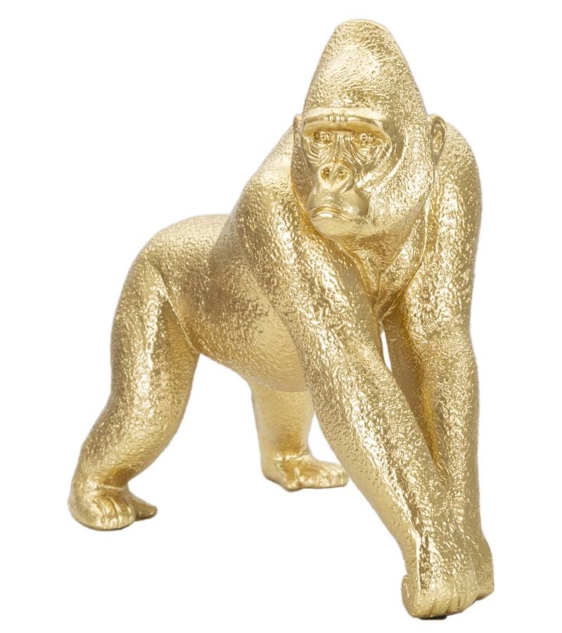 Mauro Ferretti Decoratiune din rasina Gorilla Side Auriu, L24,3xl13,9xH22,8 cm