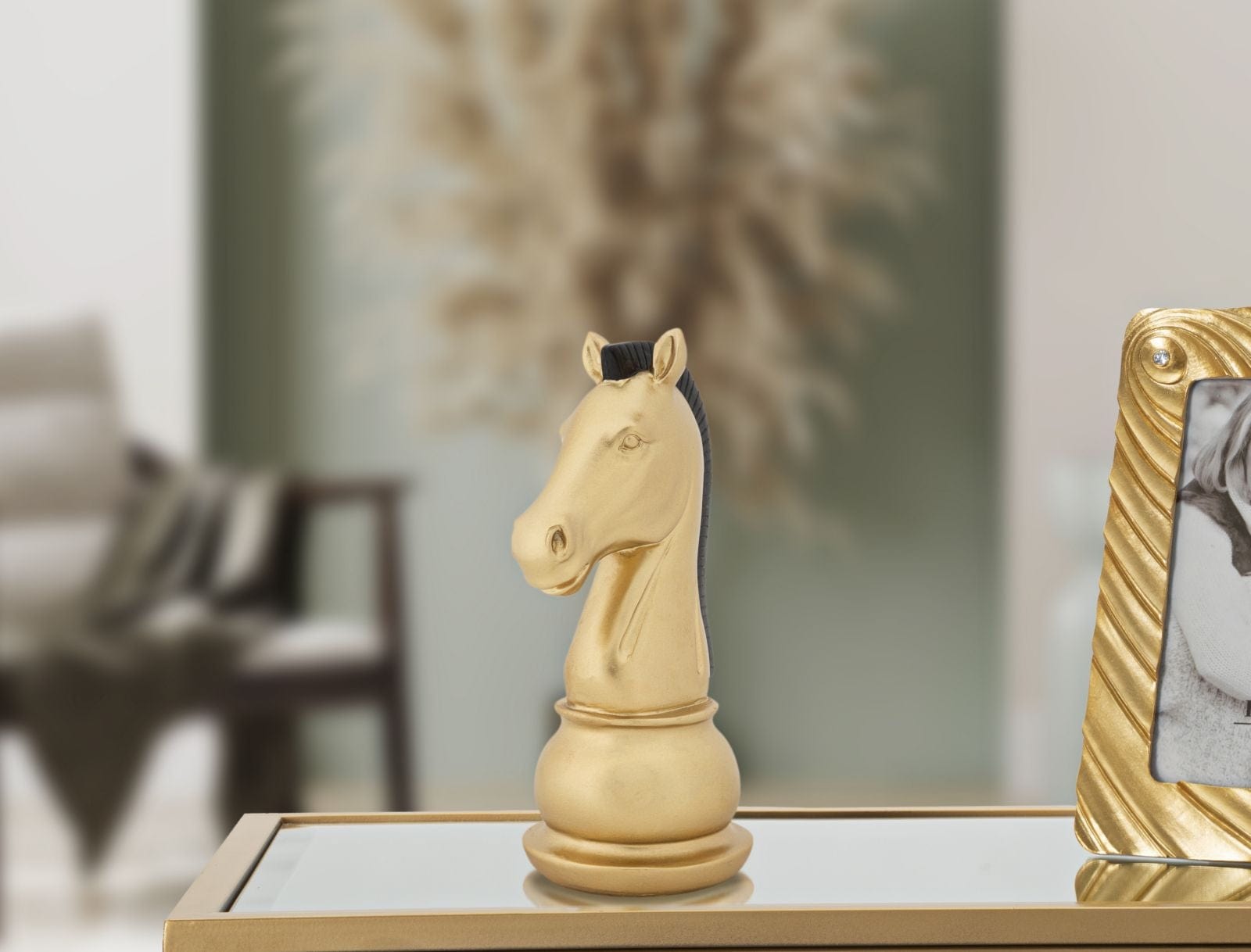 Mauro Ferretti Decoratiune din rasina Horse Auriu, L10,5xl8,5xH19 cm